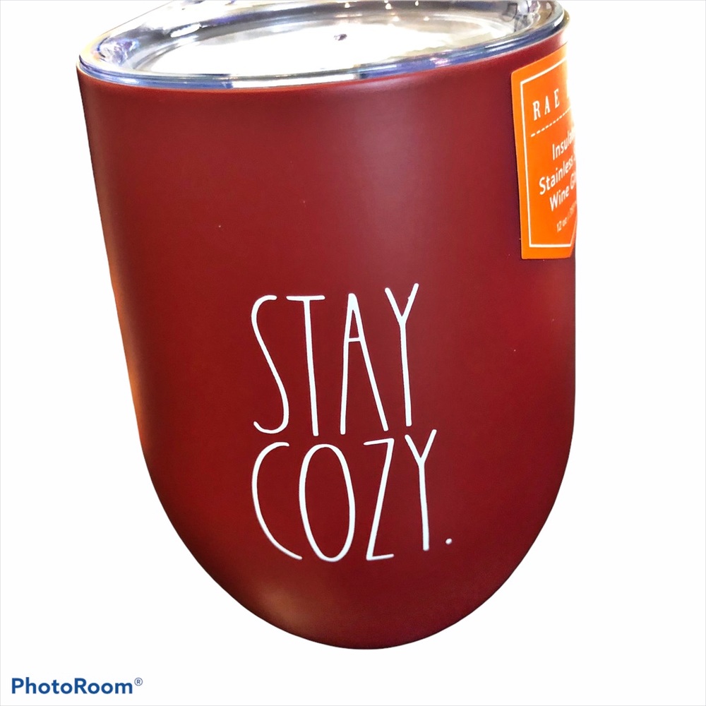 NEW Rae Dunn STAY COZY  SS Insulated 🍷 Glass